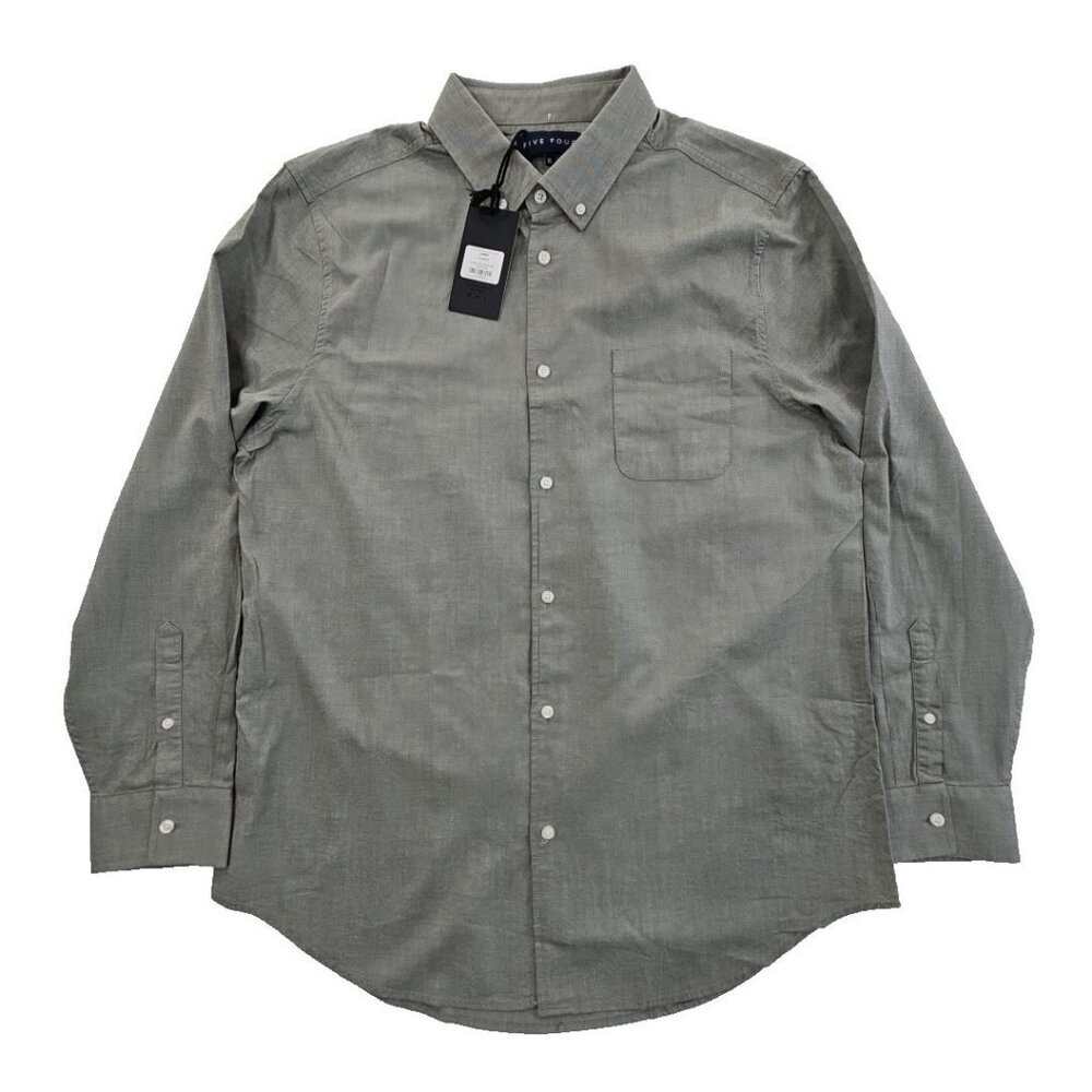 NEW Five Four Shirt Men's XL Olive Green Long Sleeve‎ Button-Up Oxford NWT